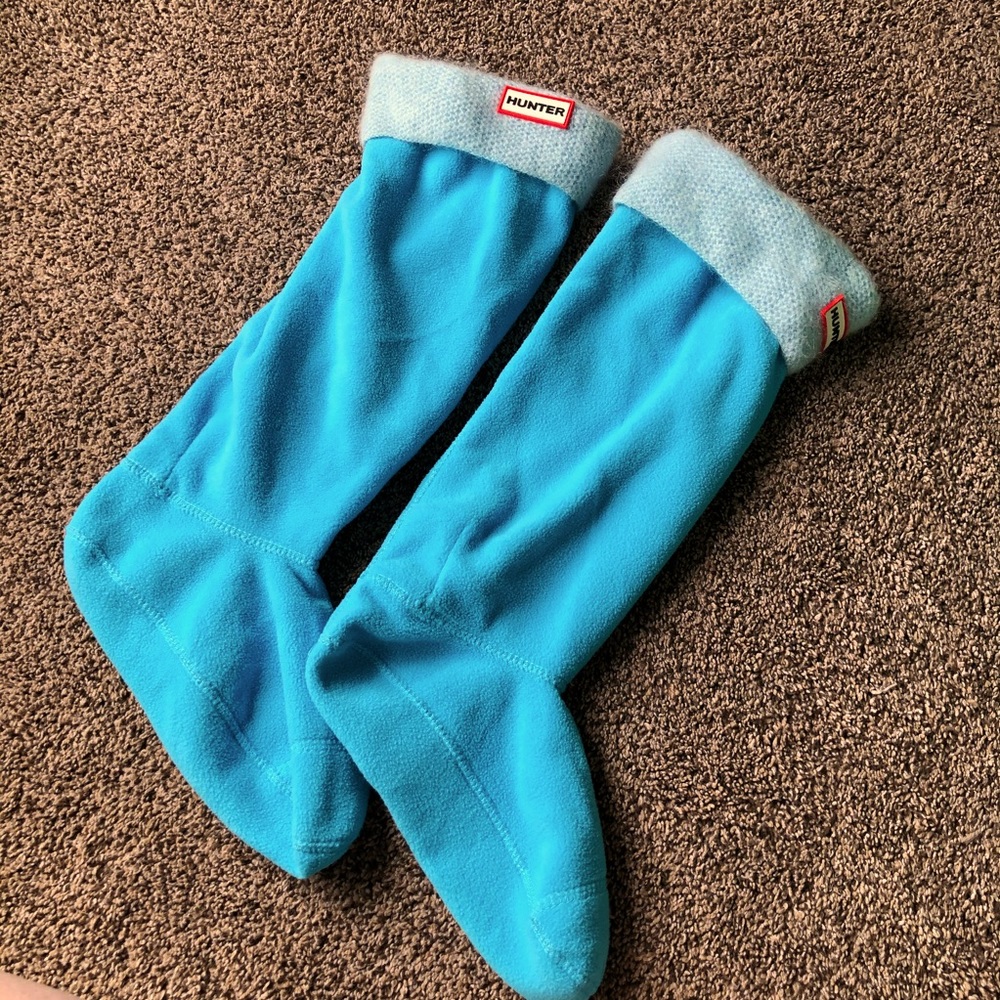 Hunter Blue Fleece Socks Large